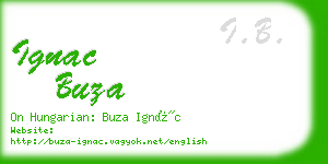 ignac buza business card